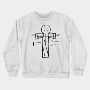 Jesus Christ and christian symbols illustration Crewneck Sweatshirt